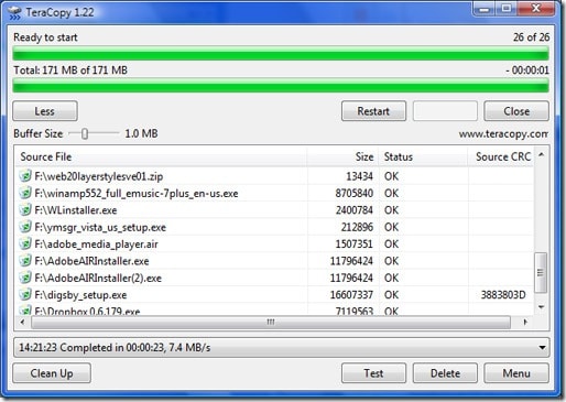 TeraCopy kişisel kullanım için Windows üzerinde gelen kopyalama aracından çok daha fazla seçenek sunuyor TeraCopy kişisel kullanım için Windows üzerinde gelen kopyalama aracından çok daha fazla seçenek sunuyor