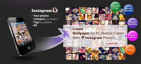 Instagram fotograflarından kolayca duvar kağıtları üretin Instagram fotograflarından kolayca duvar kağıtları üretin